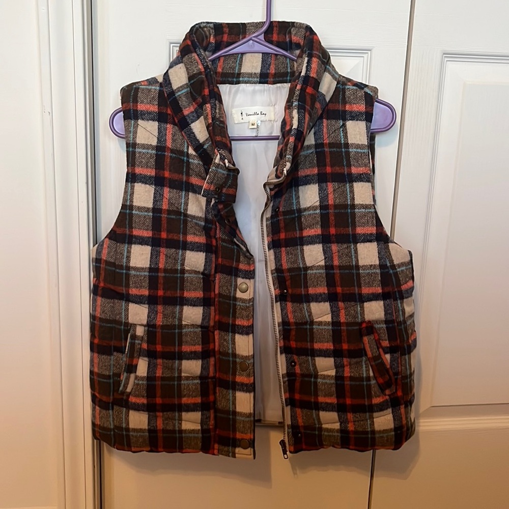 Plaid Puffer Vest